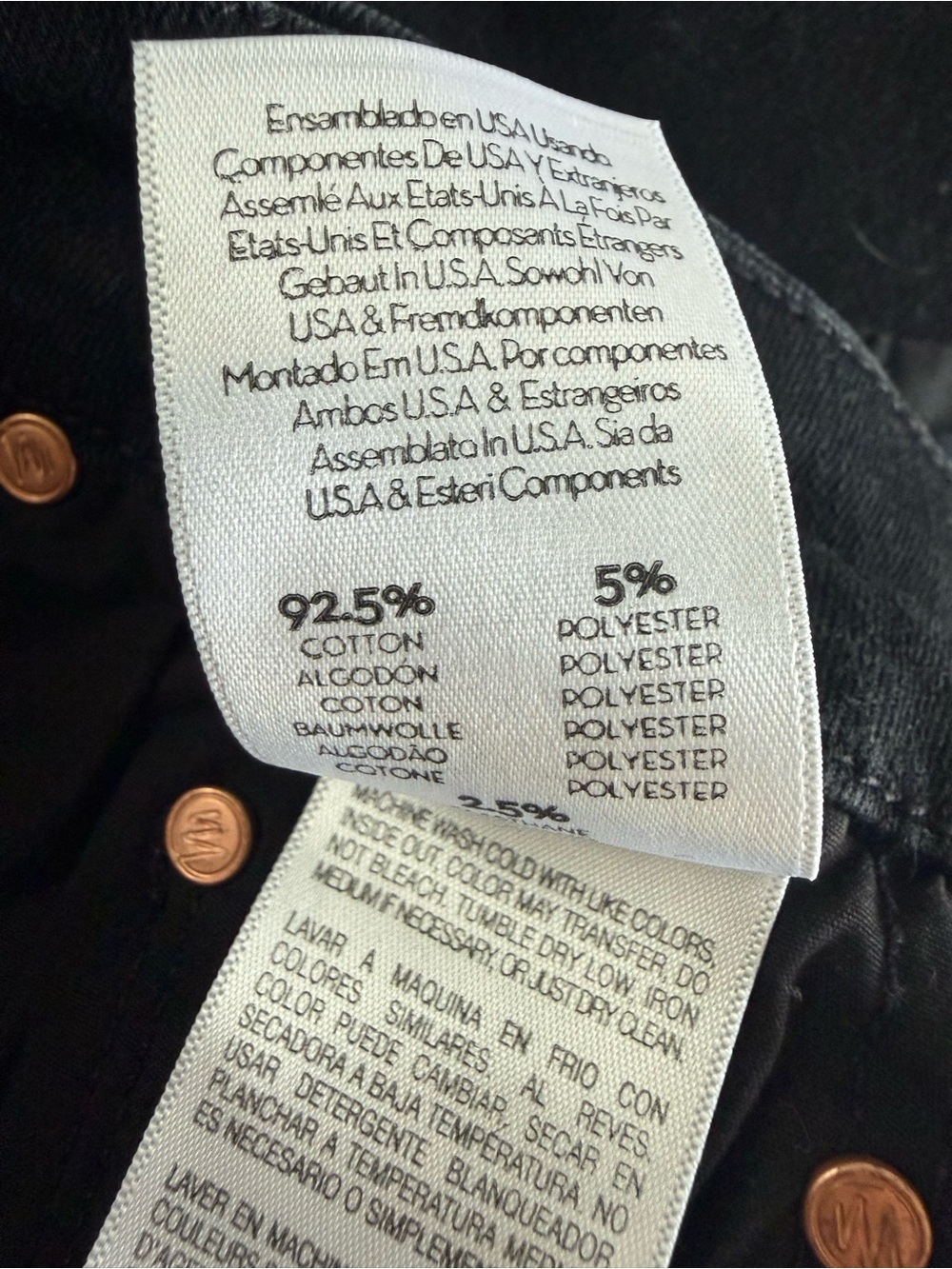 MOTHER Denim The Looker Skinny Jeans Black Not Guilty Premium Stretch Size 27 - Picture 11 of 12